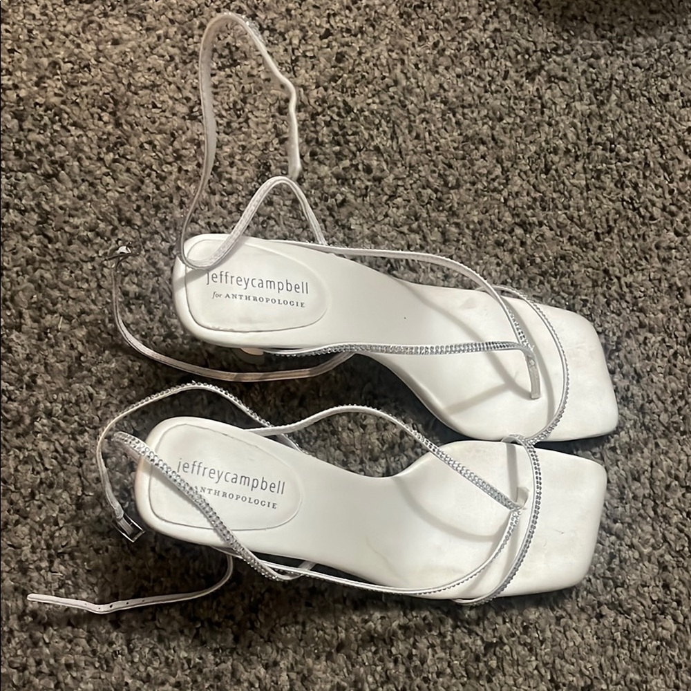 Jeffrey Campbell White Strappy Sandals